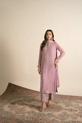 3 Piece  Chiffon Embroidered Suit (FL0017)
